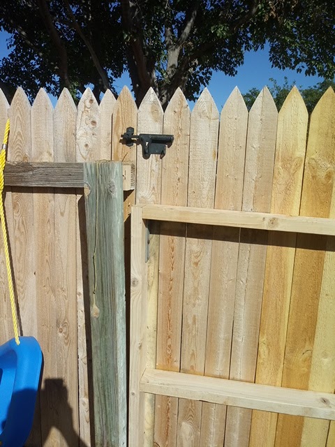 New wood fence and gate