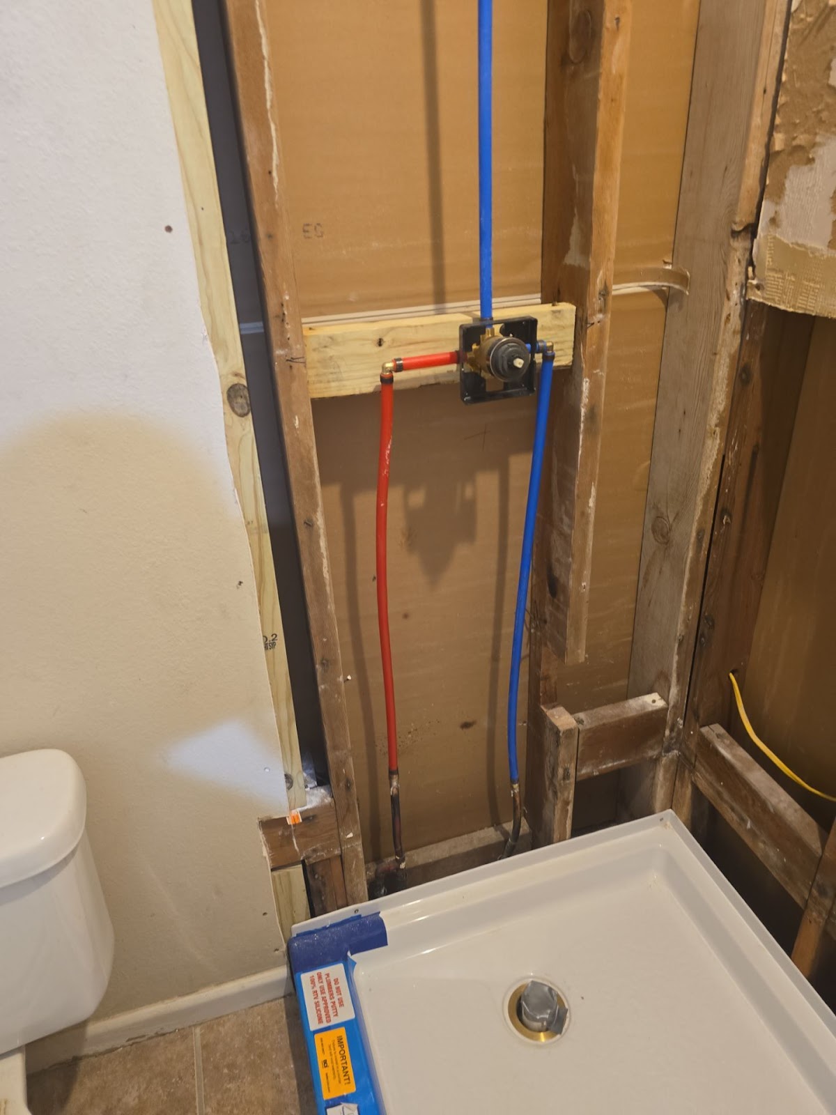 PEX plumbing rough-in